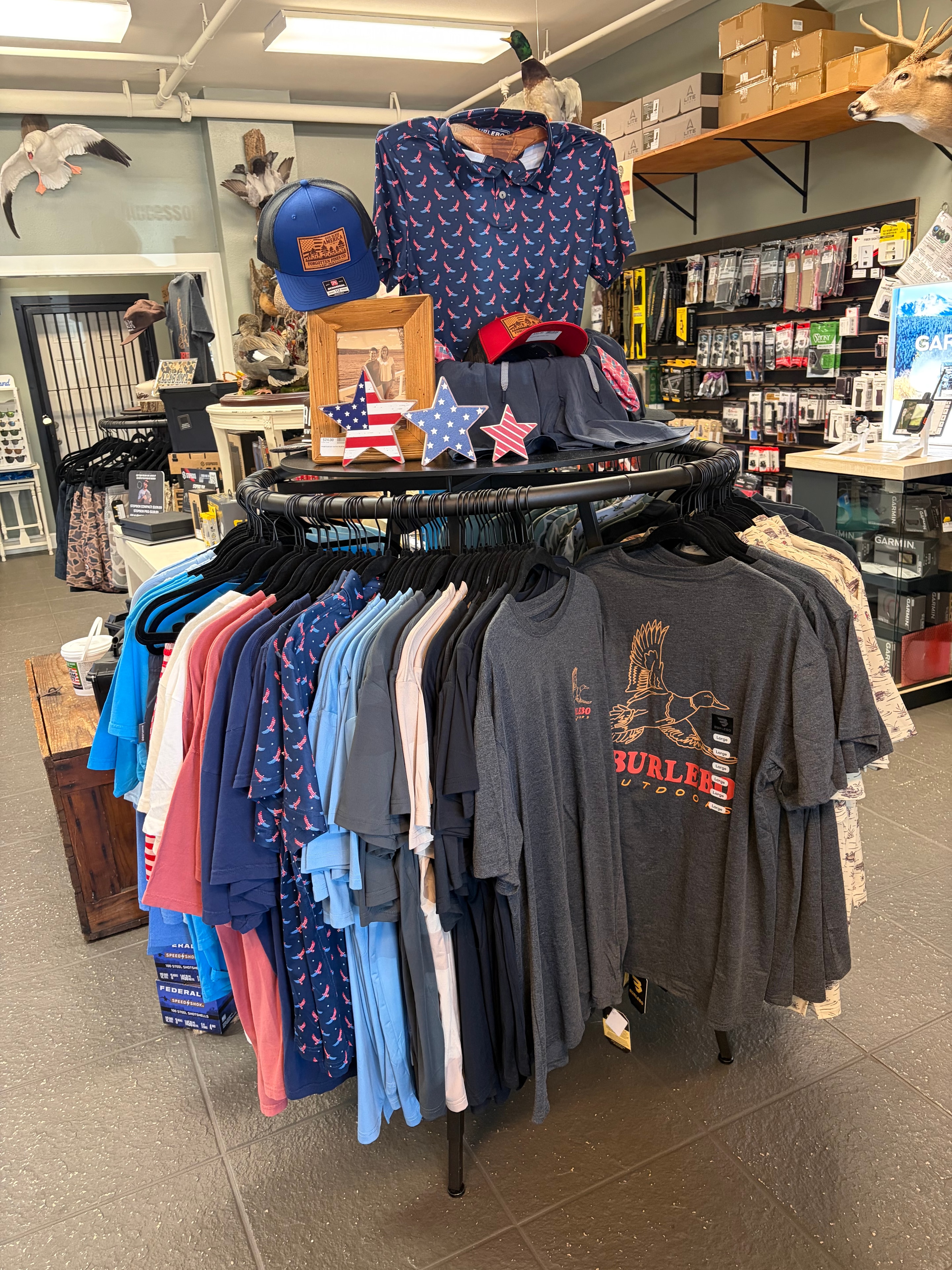 Outdoor lifestyle apparel and accessories inside Crum and Co.